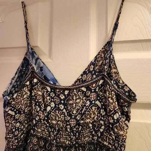 Eight Sixty For a Pea in the Pod Sleeveless Blue Maternity Maxi Dress Medium - Picture 8 of 8